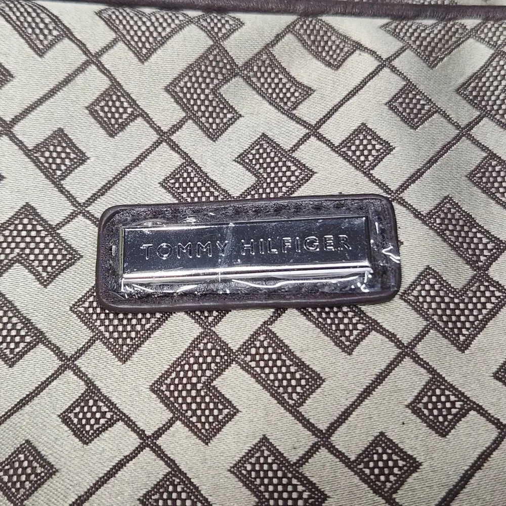 Tommy Hilfiger Monogram Pattern Travel Cosmetic Toiletry Bag